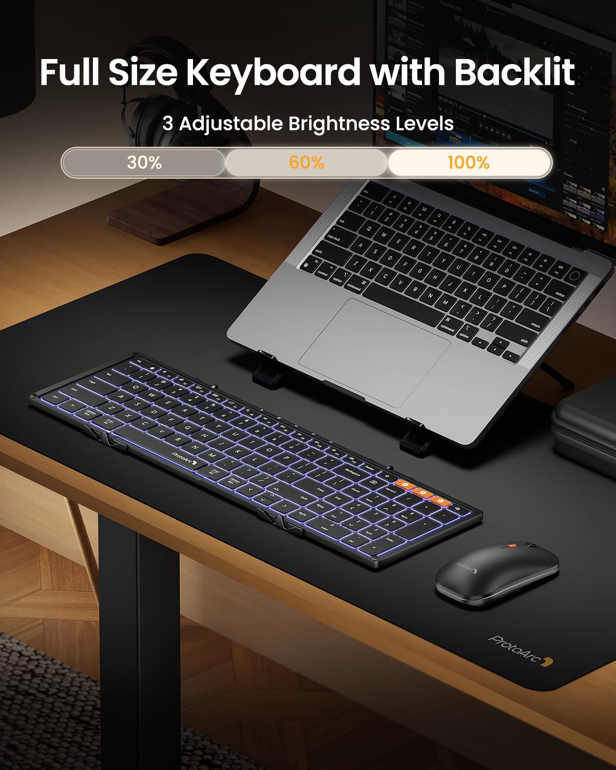 Amazon.com: ProtoArc Backlit Foldable Keyboard and Mouse, XKM01